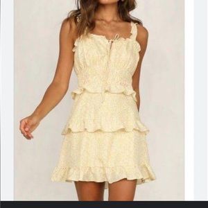 Princess Polly yellow floral mini